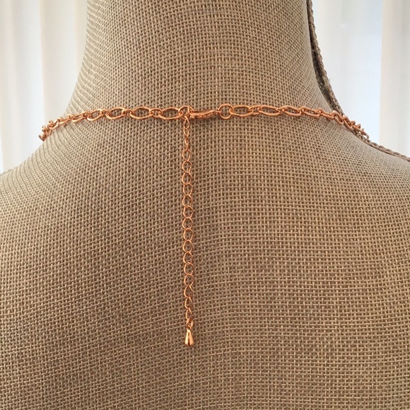 ✝️Copper Tone Jewel Encrusted Cross Necklace - Picture 5 of 5